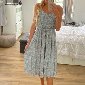 Daisy Shoppe Blue Floral Midi Dress